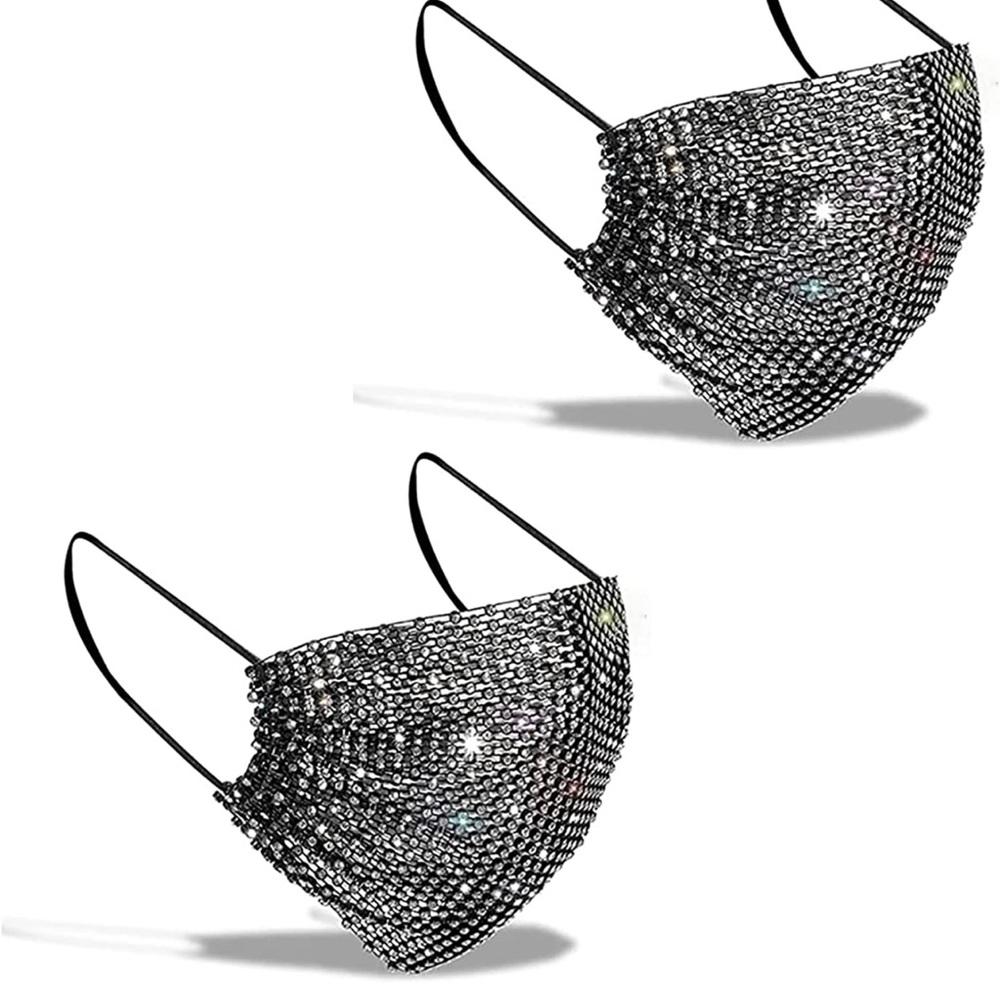 2 Pack | Mesh bling face mask/face mask cover | Boutique Item